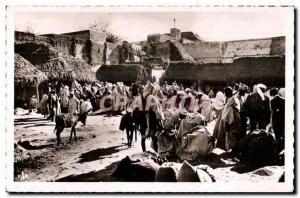 Old Postcard Morocco Meknes A corner of the Marche aux Grains