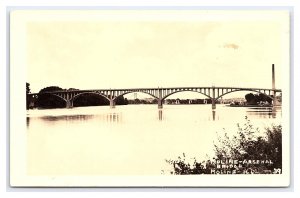 Postcard Moline-Arsenal Bridge Moline ILL Illinois RPPC Real Photo