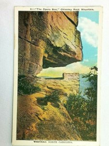 Vintage Postcard 1920's The Opera Box Chimney Rock Mountain NC North Carolina