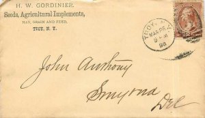 Letter Covers USA 2c Gordinier Sees Troy NY