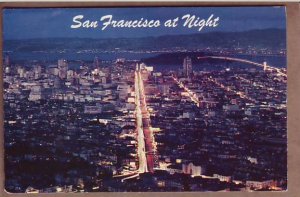 California San Francisco Aerial View At Night CA