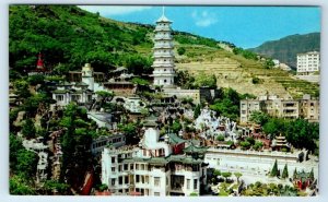 Panoramic view of the Tiger Balm Garden Hong Kong China Postcard