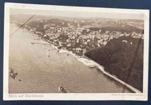 Mint Germany Real Picture Postcard Zeppelin View Of Blankenese