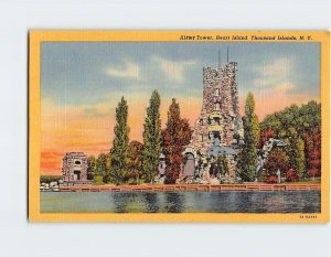 Postcard Alster Tower, Heart Island, Thousand Islands, Alexandria Bay, New York