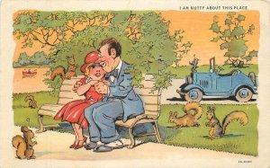 1942 Ray Walters Auto Park Romance Comic Humor Postcard 22-6628 