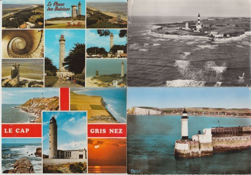 LIGHTHOUSES PHARES FRANCE 74 Vintage Postcards Mostly pre-1980 (L5526)