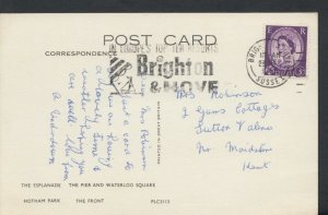 Slogan Postmark Postcard - In Europe's Top Ten Resorts, Brighton & Hove  RF909