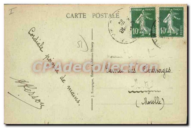 Old Postcard Vitry Le Francois Royer Collard Statue