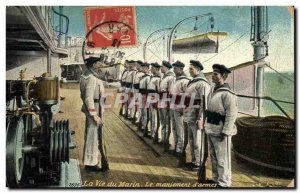 Old Postcard Army Life of the Marine Handling & # 39armes