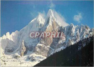 Postcard Modern Aiguille Verte and Dru seen Praz