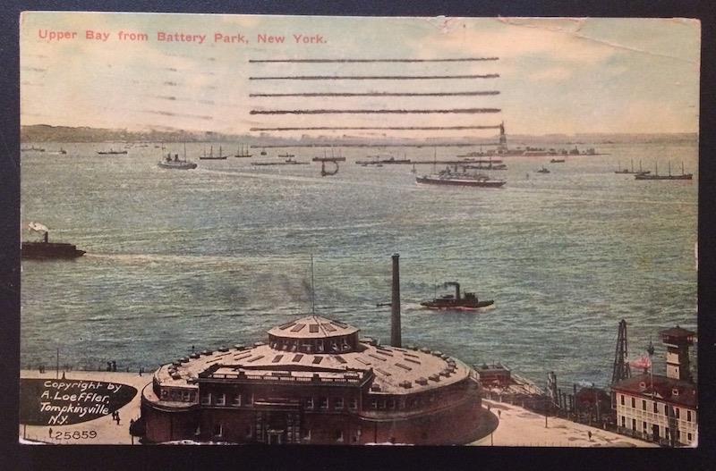 Upper Bay from Battery Park, New York 1911 