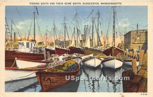 Fishing Boats & their Seine Boats - Gloucester, Massachusetts MA  