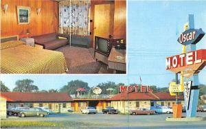 Montreal Quebec Ville Lemoyne Motel Oscar Duo View Old Cars Postcard