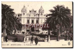 Old Postcard Monaco Monte Carlo Casino The Facade