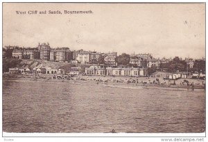 West Cliff &b Sands , BOURNEMOUTH , England , PU-1908