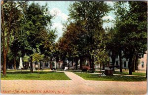 Postcard PARK SCENE Perth Amboy New Jersey NJ AN3321