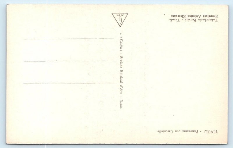 RPPC TIVOLI Panorama con Cascatelle ITALY Postcard