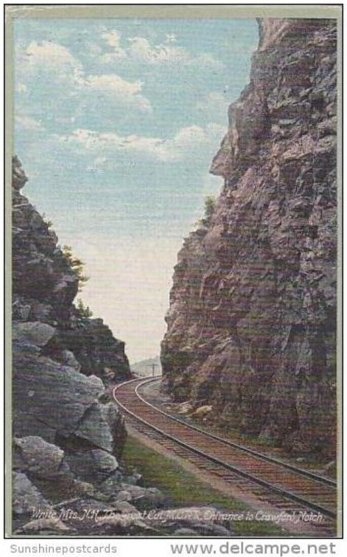 New Hampshire White Mountains The Great Cut M C R R Entrance To Crawford Notch