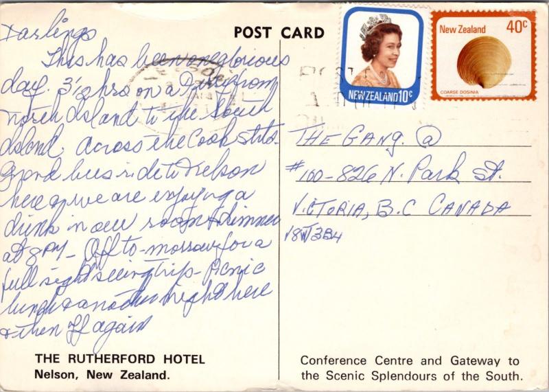 The Rutherford Hotel Nelson New Zealand Vintage Postcard D41 *As Is