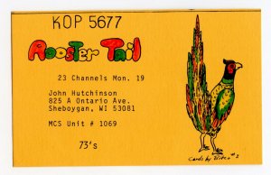 Nice Used QSL Radio Card From Sheboygan WI Wisconsin KOP 5677