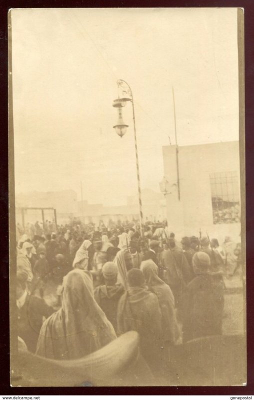 dc1219 - LIBYA 1910s Italy Colonies. Street Real Photo Postcard.