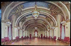 Vintage Postcard 1909-1915 LaSalle Hotel Grand Ballroom, Chicago, Illinois (IL)