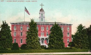 Vintage Postcard 1910's Sacred Heart Academy Salem OR Oregon Pub. Ed Mitchell