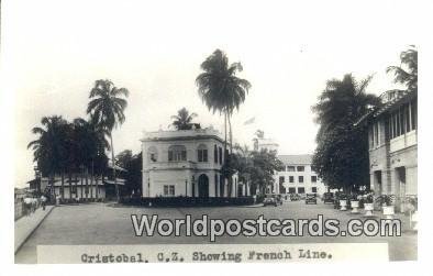 Real Photo French Line Cristobal Panama Unused 