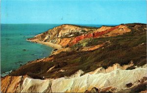 Gay Head Cliffs Marthas Vineyard Island Massachusetts MA Postcard Plastichrome 