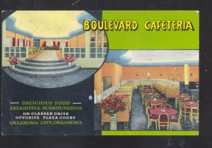 OKLAHOMA CITY OKLAHOMA BOULEVARD CAFETERIA RESTAURANT INTERIOR POSTCARD