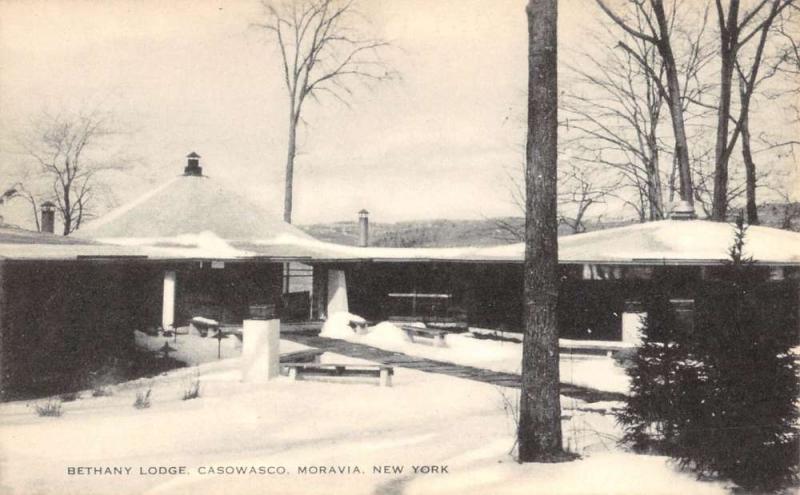 Moravia New York Casowasco Bethany Lounge Exterior Antique Postcard K83114