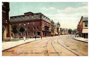 Pennsylvania Carbondale , North Main street and Harrison Hotel 