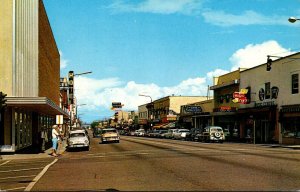 Canada Penticton Main Street Showing Shopping District 1965