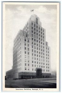 c1950's Insurance Building Raleigh North Carolina NC Vintage Unposted Postcard