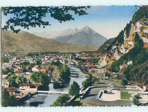 old rppc AERIAL VIEW OF TOWN Interlaken Switzerland HM1892