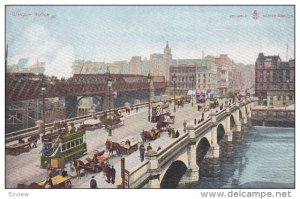 Glasglow Bridge, Street Cars, Horse-drawn Wagons, Scotland, United Kingdom, 0...