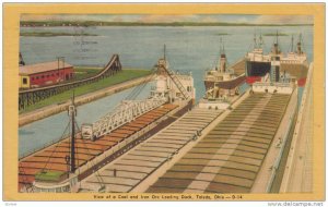 View of a Coal and Iron Ore loading Dock, Toledo,Ohio, PU-1949