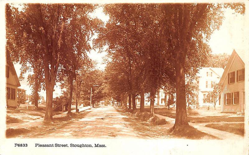 Stoughton MA Pleasant Street Underwood & Underwood RPPC Postcard