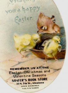 1880s Die-Cut Easter Egg Christmas Cards Shafer Bookstore Allentown PA F193