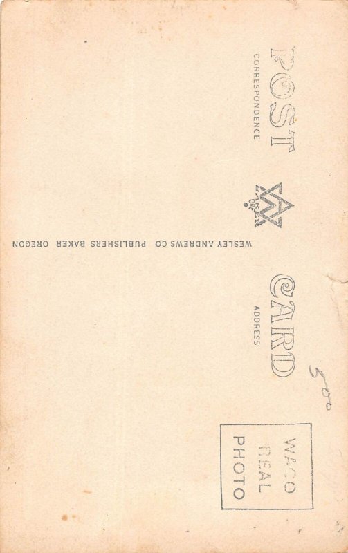 J85/ Pendleton Oregon RPPC Postcard c1910 Trail Monument High School 105