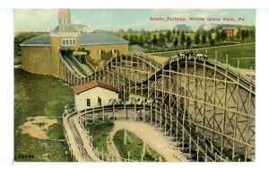 PA - Willow Grove. Willow Grove Park, Scenic Railway Roller Coaster  ca 1907