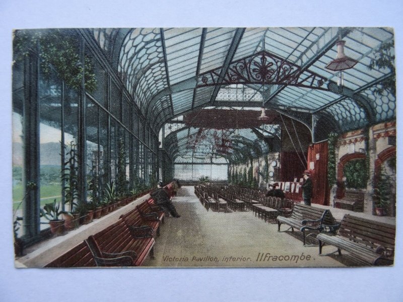 Devon ILFRACOMBE Victoria Pavilion Interior c1904 Postcard by Hartmann