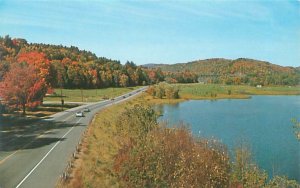 Brattleboro Vermont Route 30 & West River, I-91 Bridge Chrome Postcard