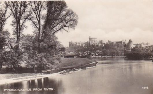 England Windsor Castle From The River Real Photo