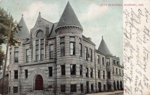City Building, Kokomo, Indiana, Early Postcard, Used in 1909