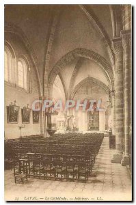 Old Postcard Laval La Cathedrale Interieur