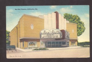 CHILLICOTHE MISSOURI BEN BOLT THEATRE DOWNTOWN VINTAGE ADVERTISING POSTCARD