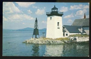 Islesboro, Maine/ME Postcard, Lighthouse Near Ferry Landing