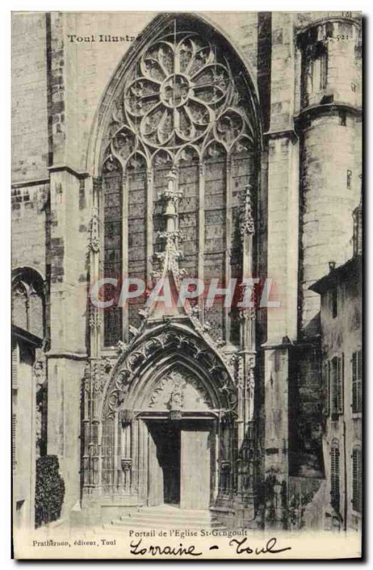 Old Postcard Toul Portal & # 39eglise St Gengoult