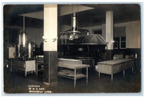 c1910's Kitchen Interior View MWA Sanitarium Woodmen CO RPPC Photo Postcard